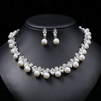 SET675 - Pearl Gem Necklace Jewellery set